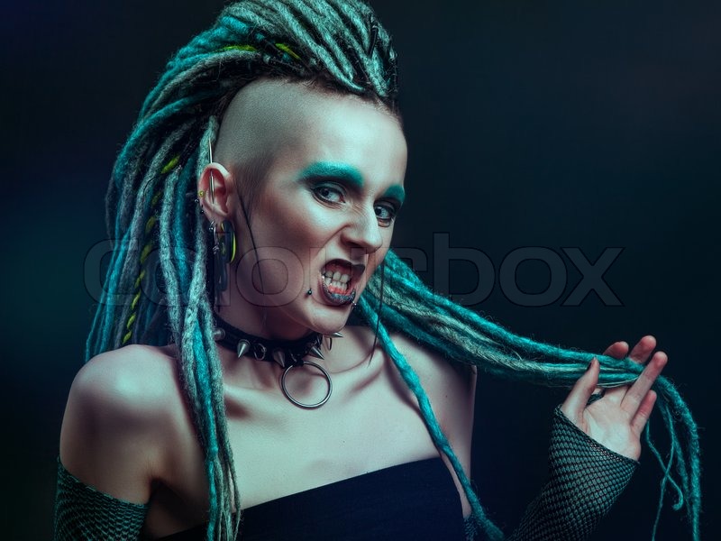 Pretty Girl With Dreadlocks Posing In Stock Image