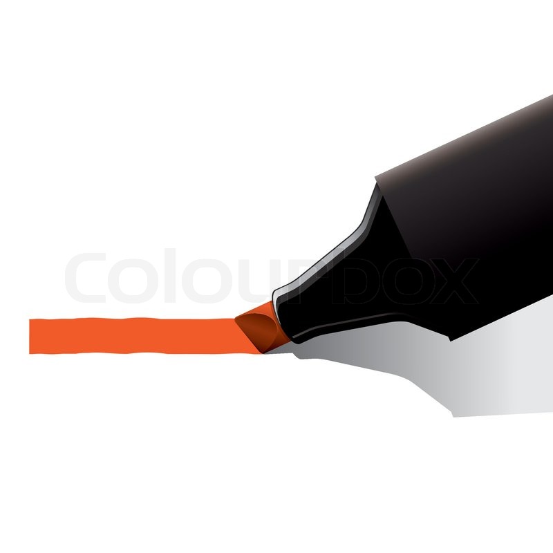 Orange marker StockVektor Colourbox