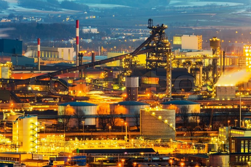 Austria, upper austria, linz. night ... | Stock image | Colourbox