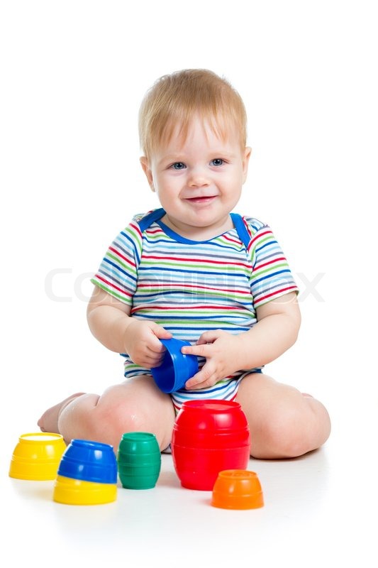 baby boy playing toys