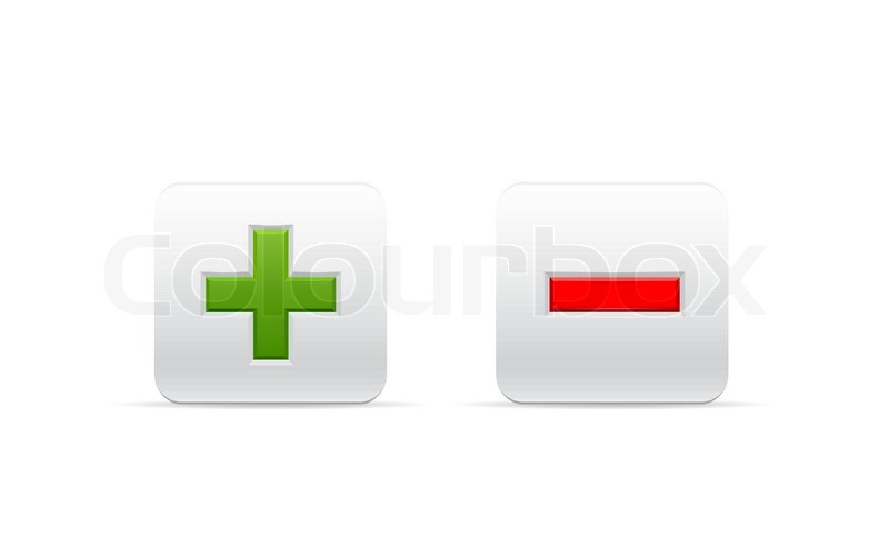 Signs of plus and minus | Stock vector | Colourbox
