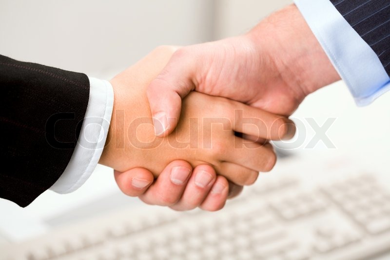 Erstellen Sie ein Abkommen Stock Bild Colourbox