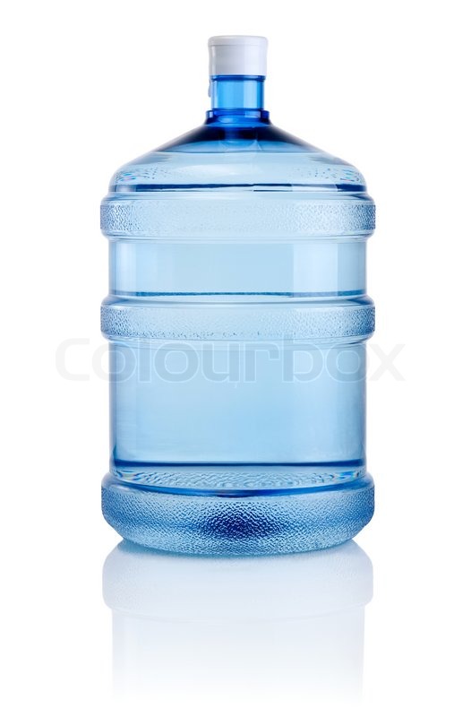Big flasche wasser auf einem wei en stock bild colourbox