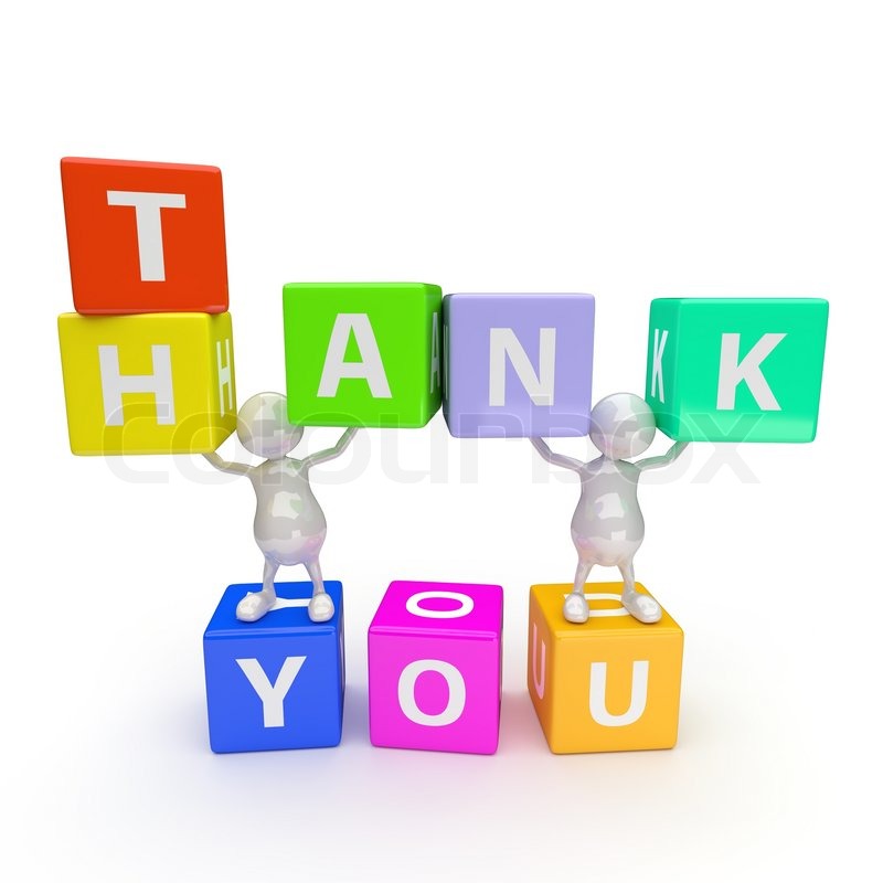 3d people with word thank you stock photo colourbox word thank you