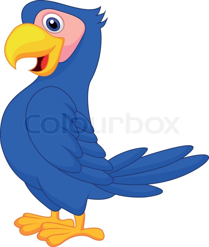 Vector illustration of Cute blue ... | Stock vector | Colourbox
