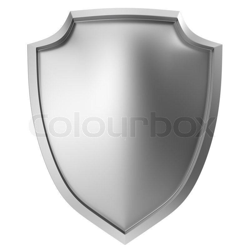 blank metal shield icon on white stock photo colourbox