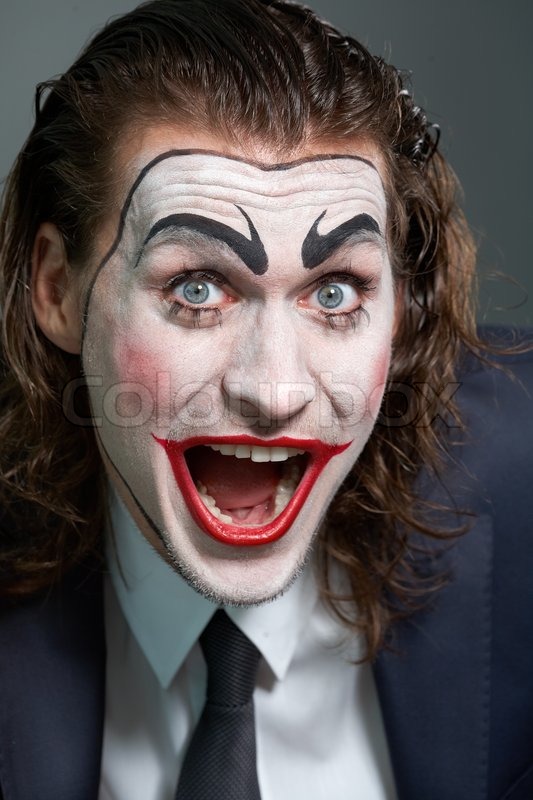 Portrait of dramatist making face at ... | Stock image | Colourbox