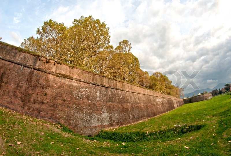 Walls of Lucca in Tuscany, Italy | Stock image | Colourbox