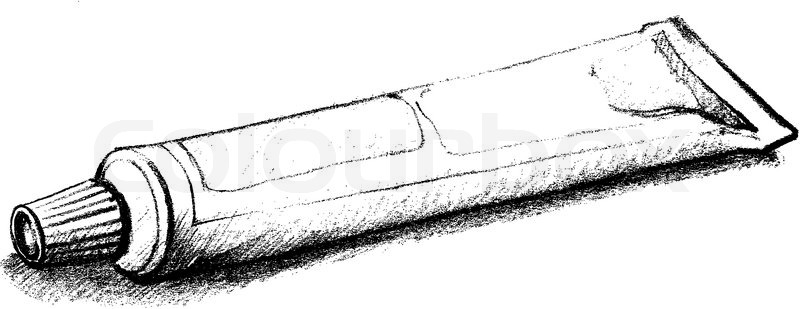 Как нарисовать зубную пасту