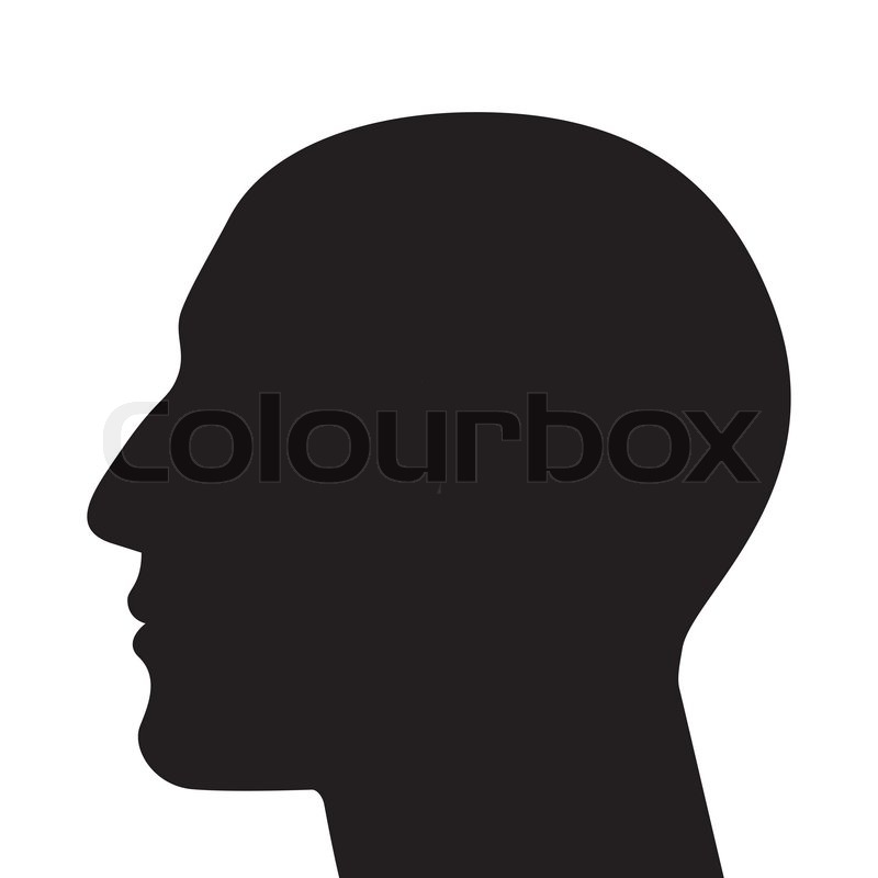 Silhouette of a head isolated | Stock vector | Colourbox
