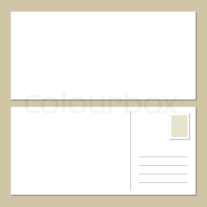 Blank postcard front and back Stock vector Colourbox