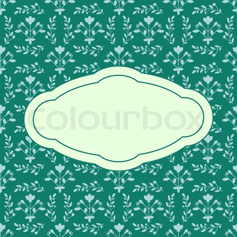 Decorative card with seamless pattern | Stock vector | Colourbox