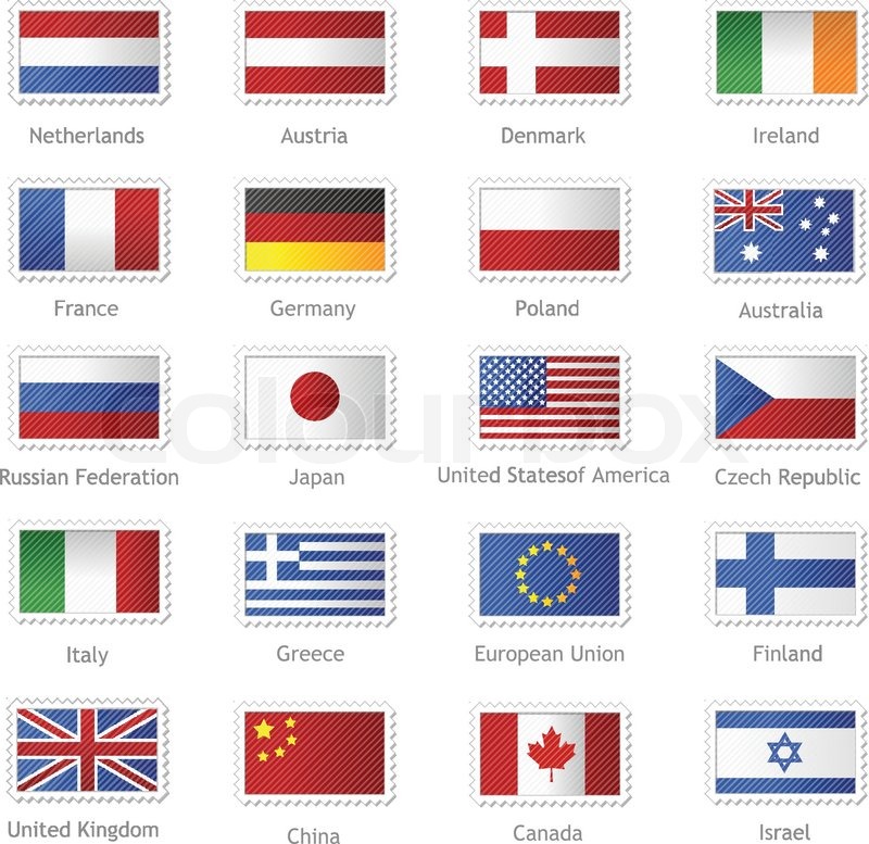 Verdens Flag Med Navne På Dansk