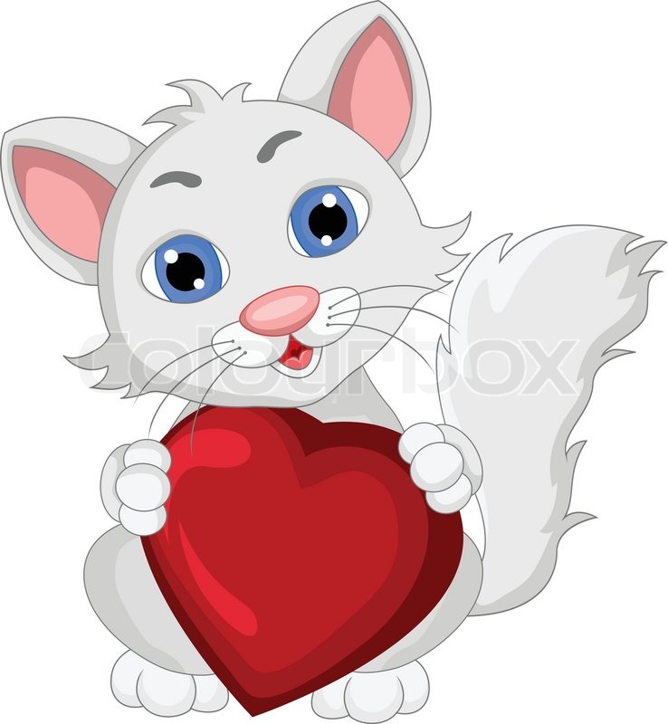 Vector Illustration Of Cute Cat Stock Vector Colourbox