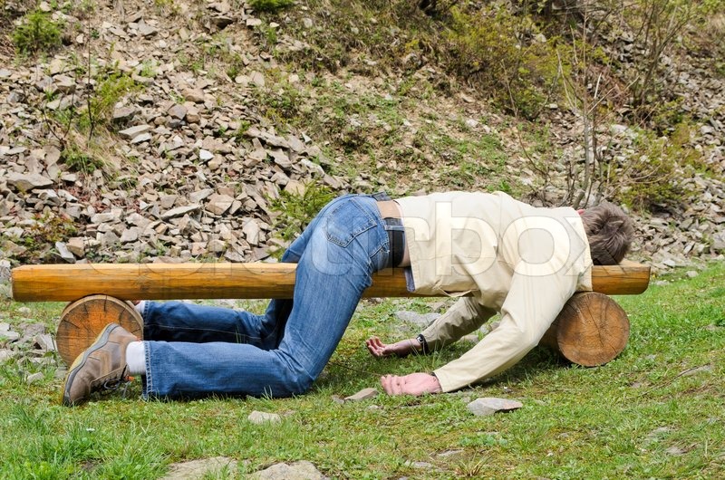 Young man deeply sleeping or drunk, ... | Stock image | Colourbox