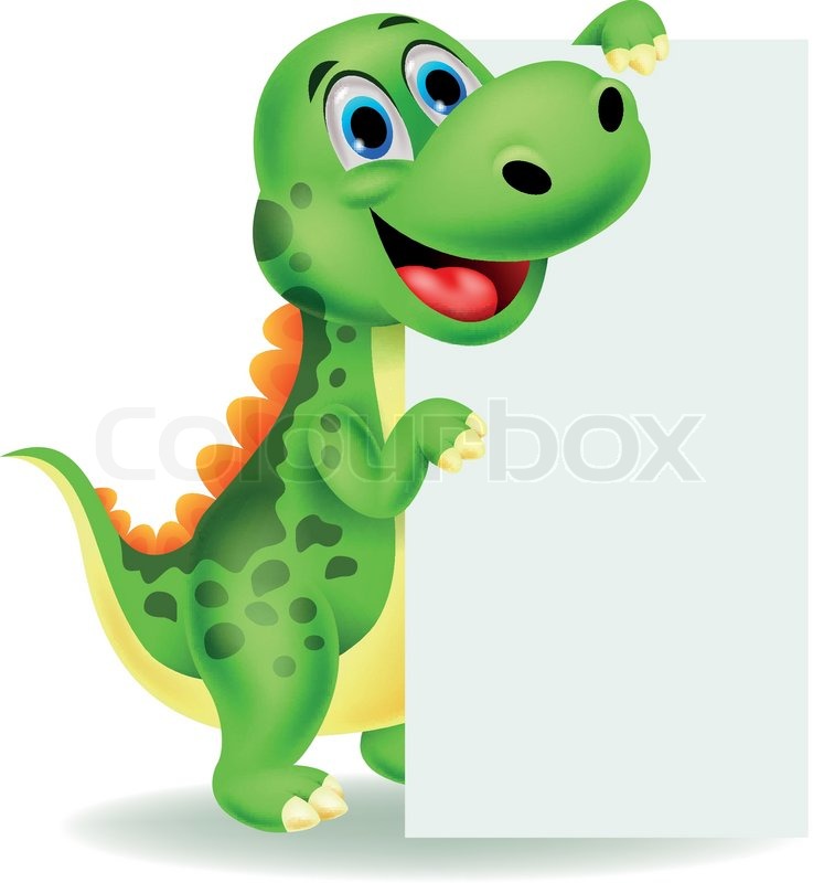 Vector illustration of Cute dinosaur | Stock vector | Colourbox