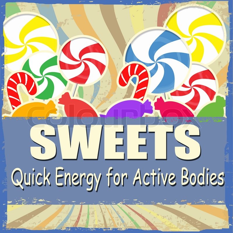 Sweets quick energy for active Stock vector Colourbox