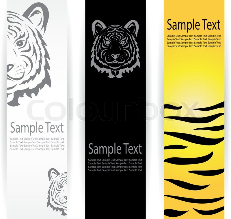 Vector image of an tiger banners . Stock vector Colourbox