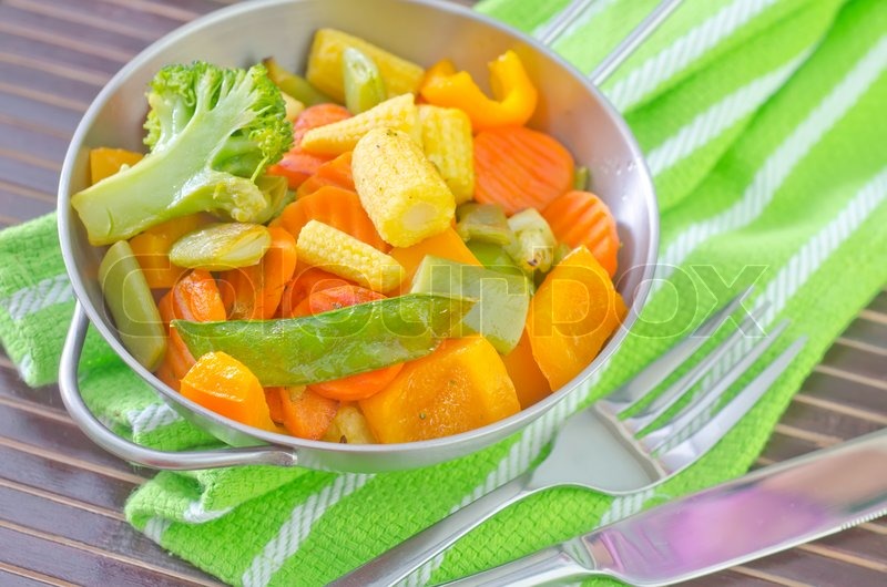 Fried vegetables Stock image Colourbox