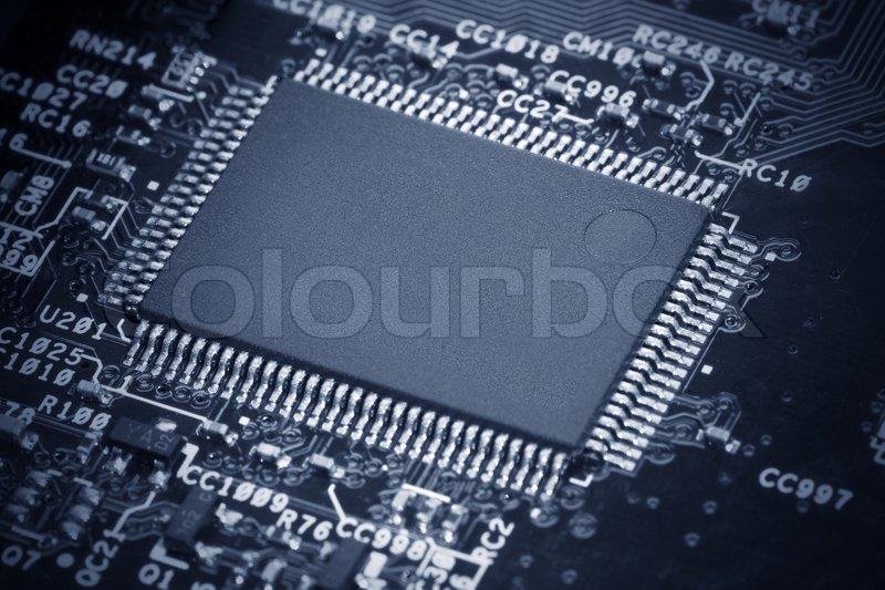 Computer Chip on Circuit Board | Stock image | Colourbox