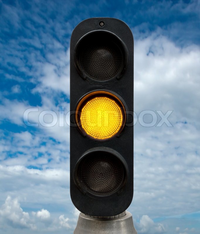 Gelbe Ampel Stock Bild Colourbox