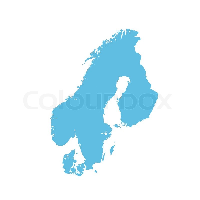 Pictogram Icon Of A Map Of Scandinavia Stock Vector Colourbox