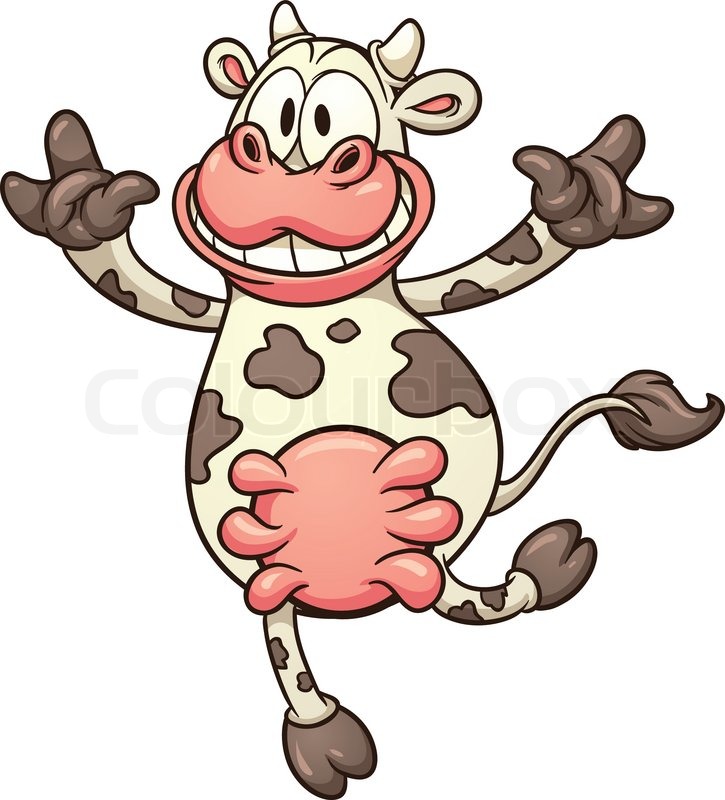 cartoon cows dancing