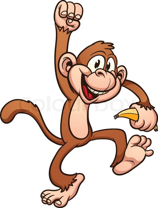 cute cartoon monkey vector