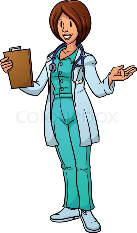 cartoon woman doctor