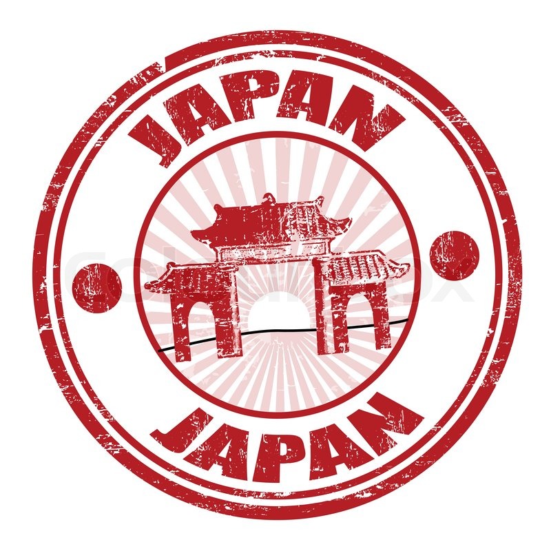 Japan stamp Stock Vector Colourbox