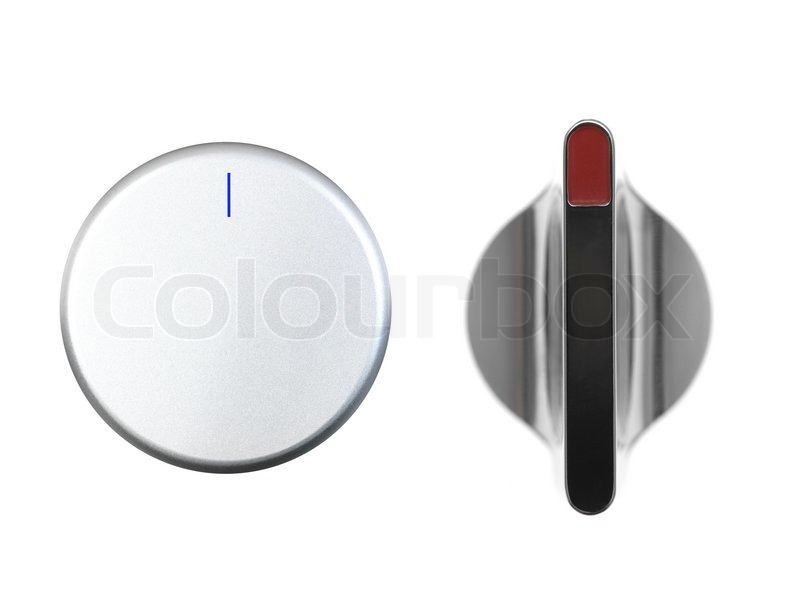 A Control Dial Isolated Against A White Stock Image Colourbox