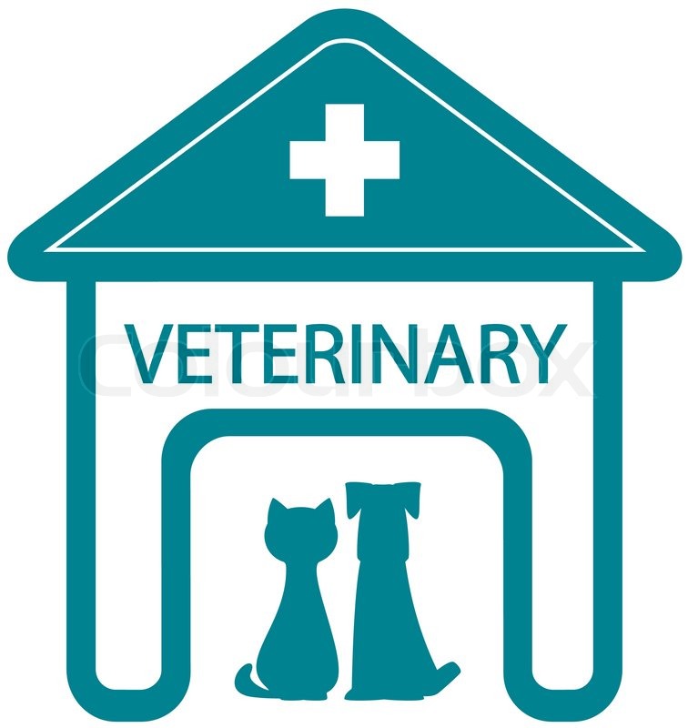 Download Veterinary symbol with home clinic ... | Stock vector | Colourbox