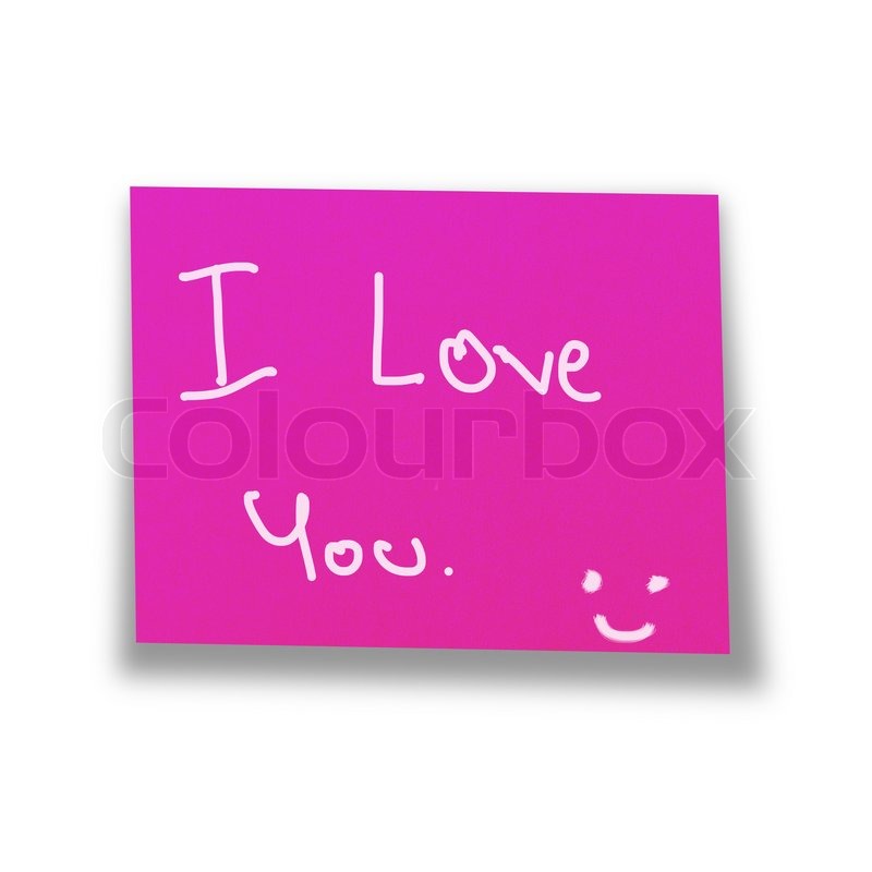 Post itZettel mit i Sie auf weißem Stockfoto Colourbox