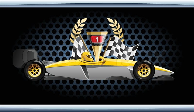 Vector illustration of racing car. | Stock vector | Colourbox