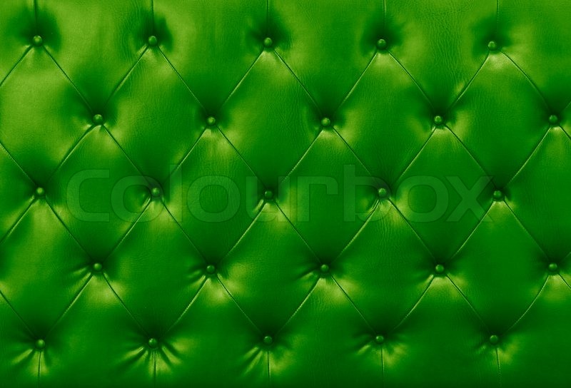 Green sofa leather background | Stock image | Colourbox