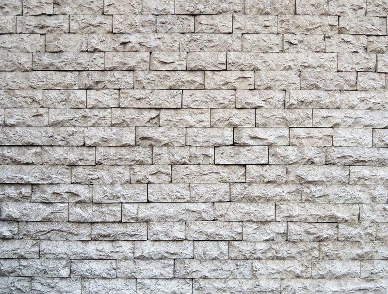 Pattern of White Modern stone Brick Wall Surfaced | Stock Photo | Colourbox