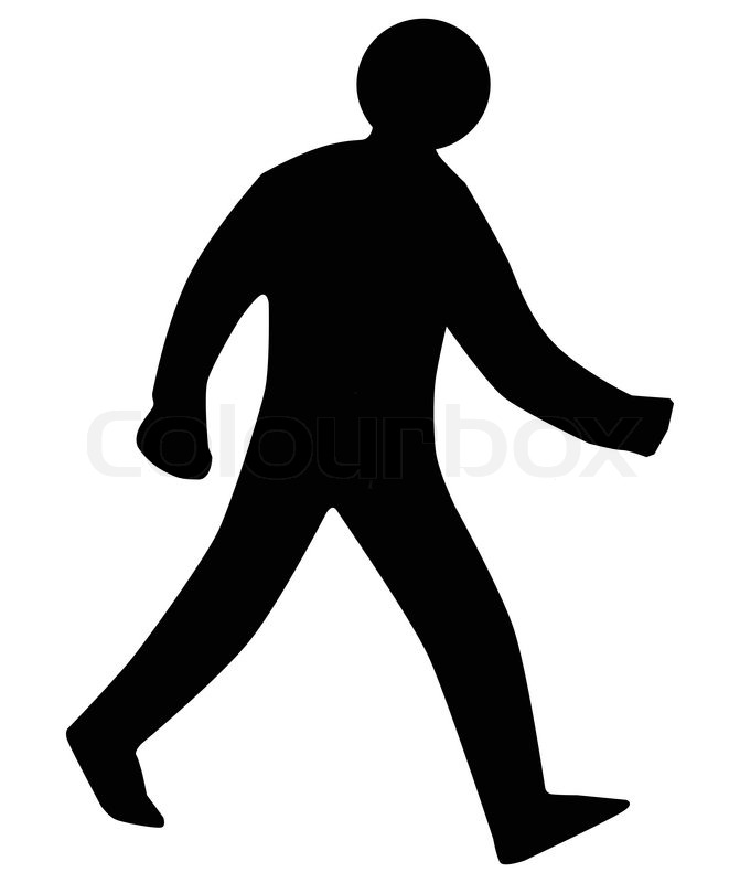 a walking man silhouette