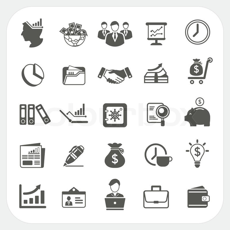 Business, finance icons set, EPS10, ... | Stock vector | Colourbox