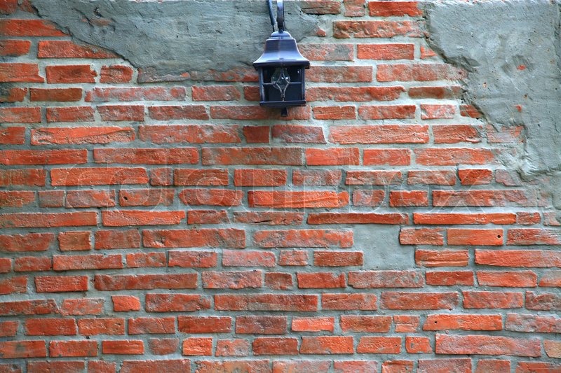 Im Bau aus rotem Backstein-Mauer mit | Stock Bild | Colourbox