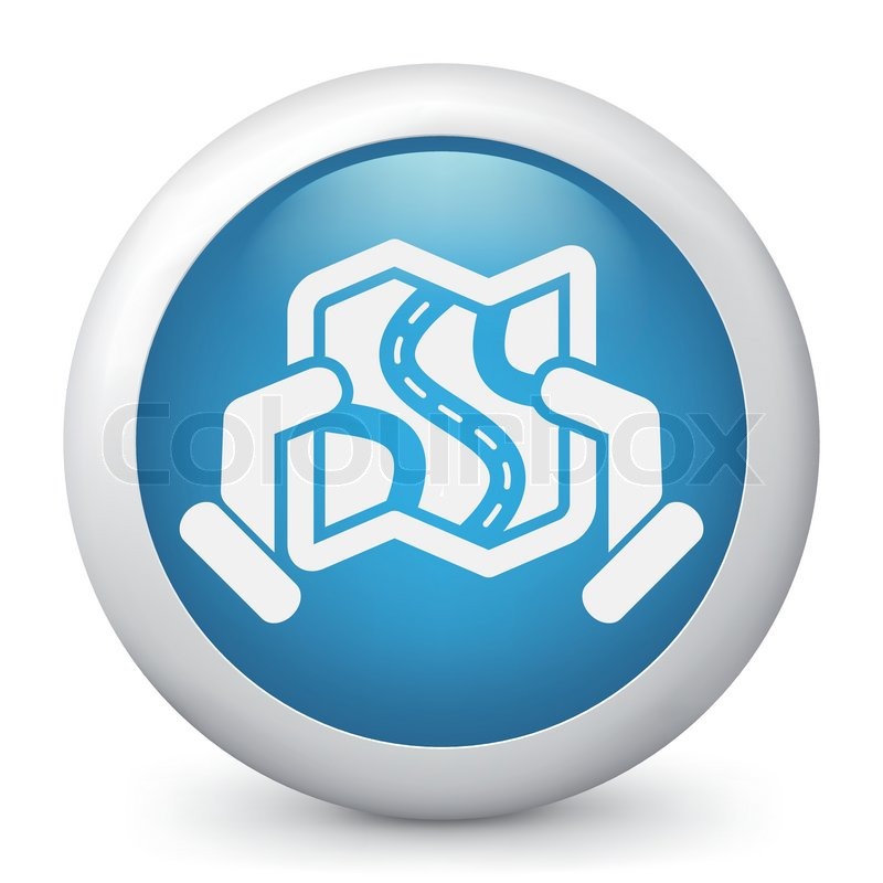 Road map icon | Stock vector | Colourbox