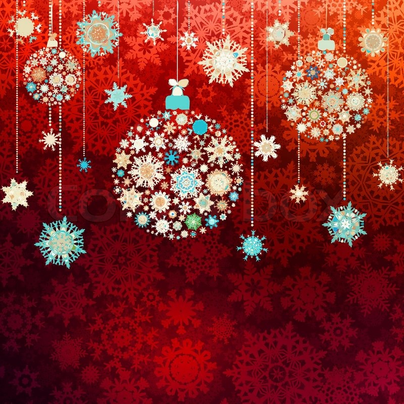 Rot Weihnachten-Vektor-Illustration   Stock-Vektor  Colourbox