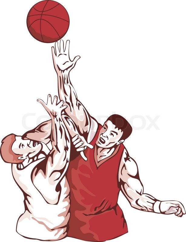 Illustration of basketball players Stock Vector Colourbox