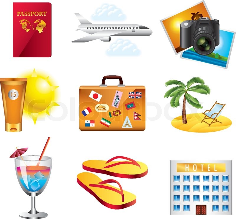 Urlaub Und Reisen Symbole Satz Stock Vektor Colourbox urlaub-und-reisen-symbole-satz-stock-vektor-colourbox