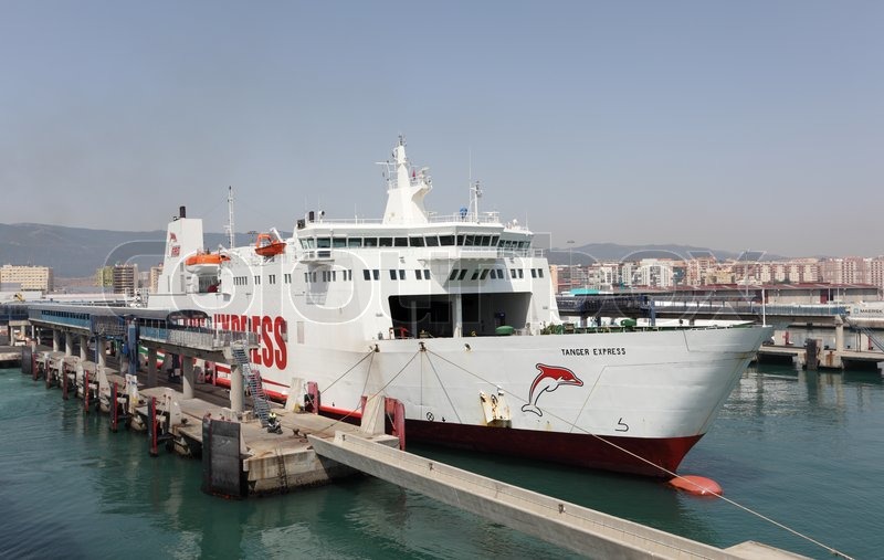FRS Tanger Express ferry boat in the harbor of Algeciras, Spain Stock