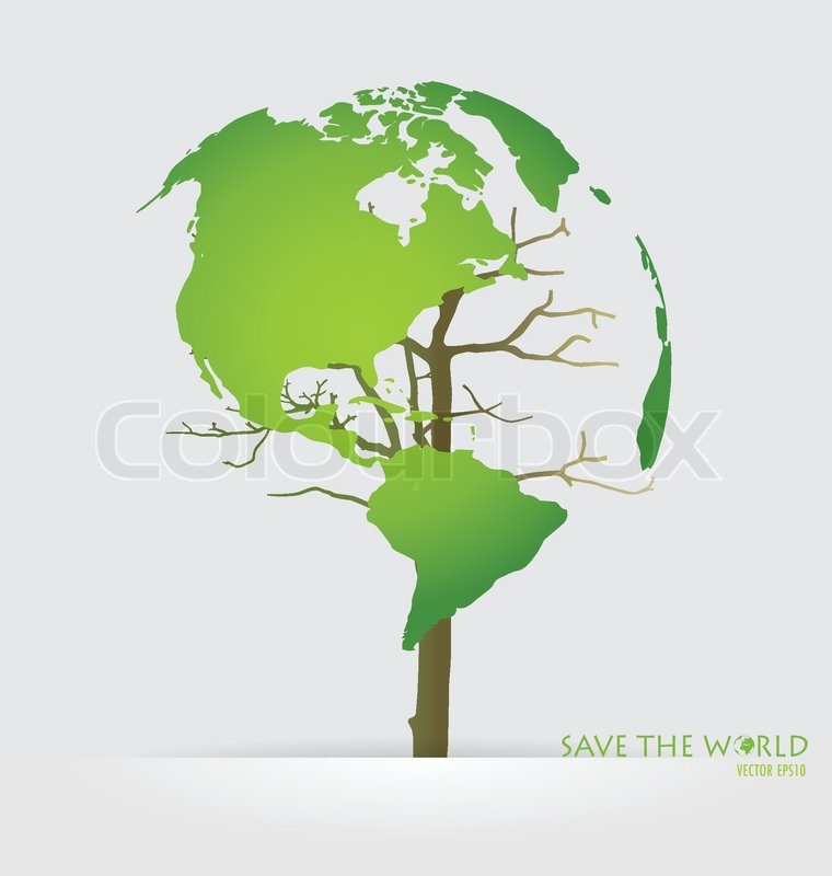 tree shaped world map