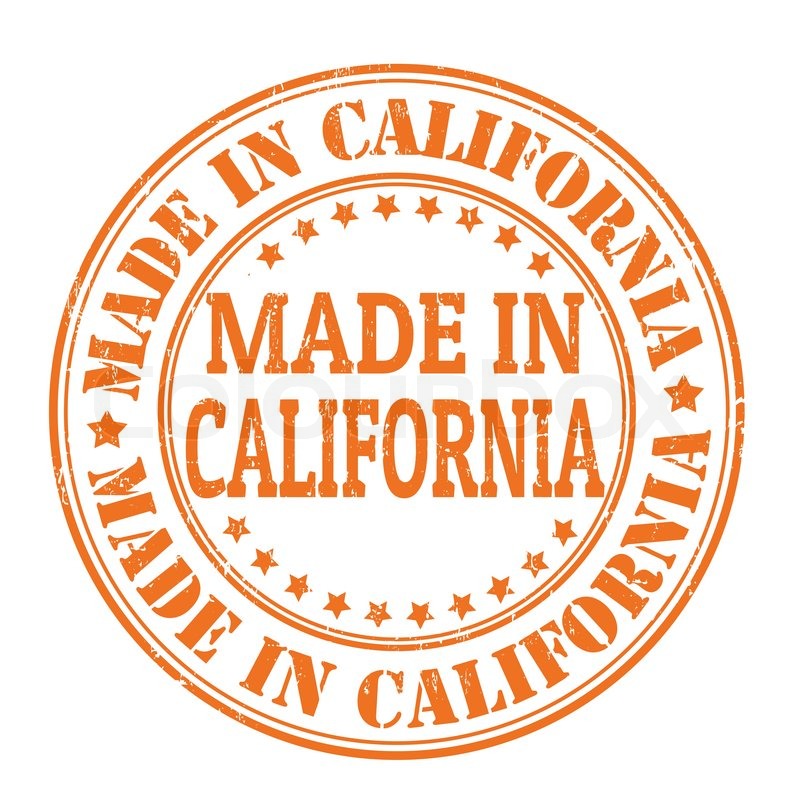 Made in California grunge rubber Stock vector Colourbox