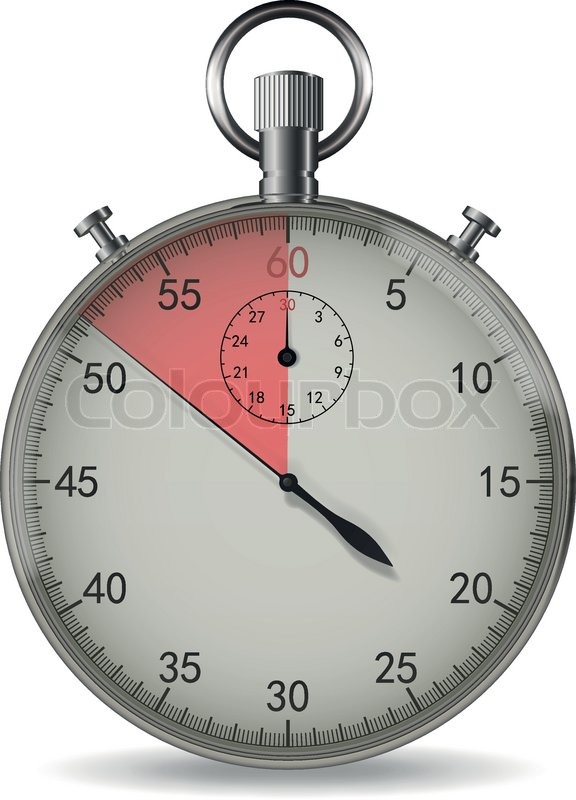 Realistic vector stopwatch with light Stock vector Colourbox