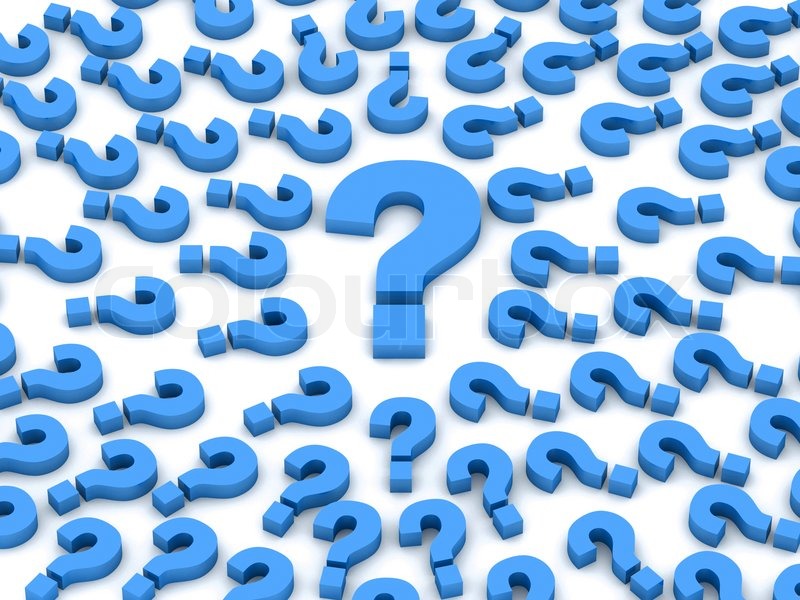 Spørgsmål tegn omgivet af ... | Stock foto | Colourbox