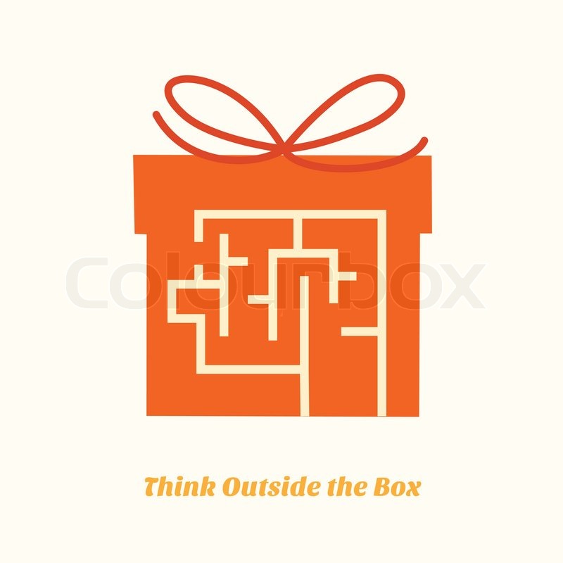 Denken außerhalb der Box | Stock-Vektor | Colourbox