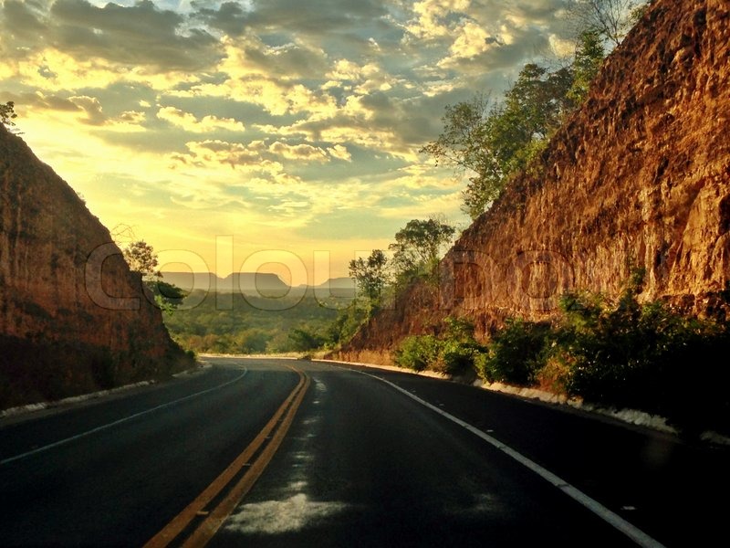 Apos A Curva Na Estrada O Que O Stock Image Colourbox